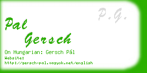 pal gersch business card